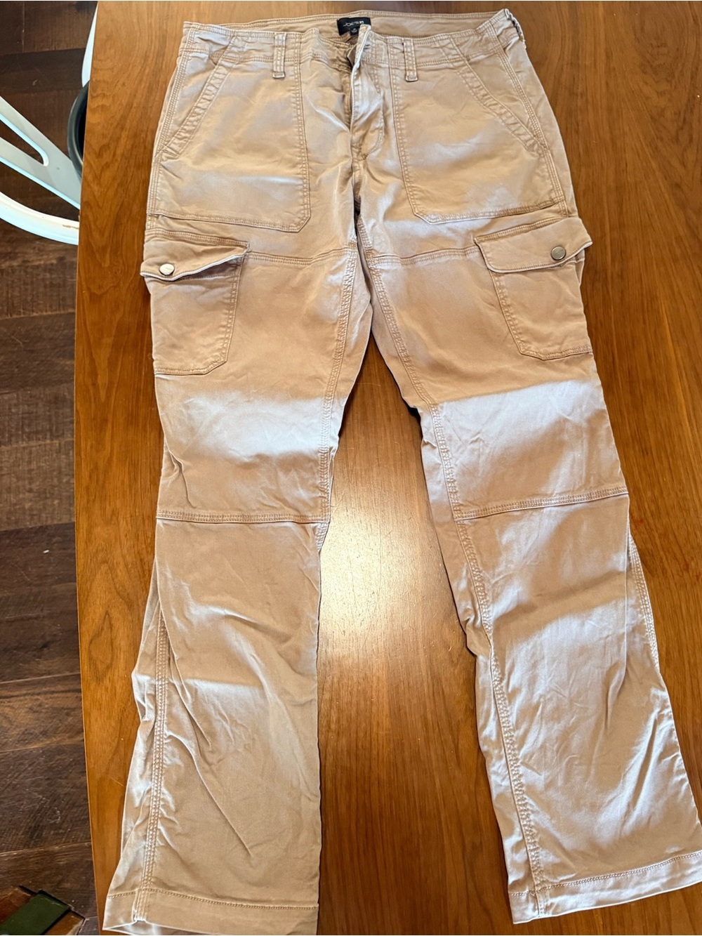 Joe's Jeans Beige Cargo Pants with Patch Pockets